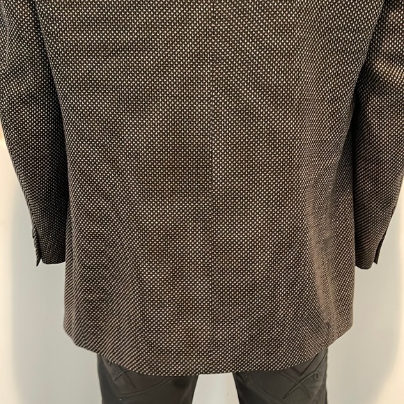 Daniel Hechter Men’s Wool Blazer Sport Coat Jacket Black Pique Size 48R - Picture 6 of 11